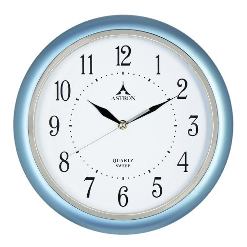 Astron falióra, quartz, kék színű műanyag tok, sweep (halk járású) szerkezet, fehér arab számos számlap