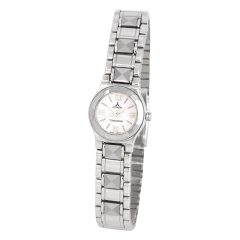  ASTRON 5025-1 női karóra, ezüst színű kerámia tok, ezüst színű kerámia csat, fehér számlap, keményített ásványüveg, quartz szerkezet, cseppmentes vízállóság
