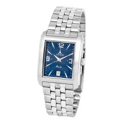   ASTRON 5029-2 férfi karóra, ezüst színű nemesacél tok, ezüst színű nemesacél csat, kék számlap, keményített ásványüveg, quartz szerkezet, cseppmentes vízállóság