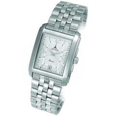   ASTRON 5029-7 férfi karóra, ezüst színű nemesacél tok, ezüst színű nemesacél csat, fehér számlap, keményített ásványüveg, quartz szerkezet, cseppmentes vízállóság