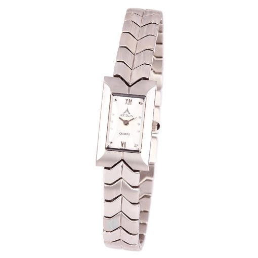 ASTRON 5045-8 női karóra, ékszeróra, ezüst színű nemesacél tok, ezüst színű nemesacél csat, római számos fehér számlap, keményített ásványüveg, quartz szerkezet, cseppmentes vízállóság