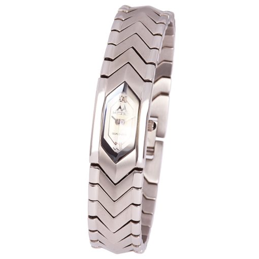 ASTRON 5053-8 női karóra,  ékszeróra, ezüst színű nemesacél tok, ezüst színű nemesacél csat, római számos  fehér számlap, keményített ásványüveg, quartz szerkezet, cseppmentes vízállóság