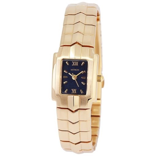ASTRON 5066-2 női karóra, ékszeróra, arany színű fém tok, arany színű fémcsat, római számos kék számlap, keményített ásványüveg, quartz szerkezet, cseppmentes vízállóság