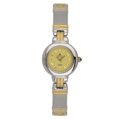   ASTRON 5080-9 női karóra, ezüst színű fém tok, bicolor fémcsat, arany színű számlap, keményített ásványüveg, quartz szerkezet, cseppmentes vízállóság