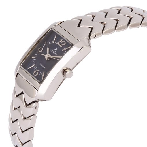 ASTRON 5135-2 női karóra, ékszeróra, ezüst színű nemesacél tok, ezüst színű nemesacél csat, arab számos kék számlap, keményített ásványüveg, quartz szerkezet, cseppmentes vízállóság