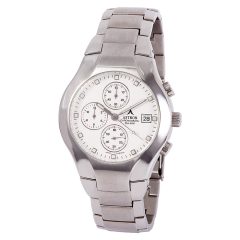   ASTRON 5146-8 férfi karóra, ezüst színű nemesacél tok, ezüst színű nemesacél csat, fehér számlap, keményített ásványüveg, chronograph quartz szerkezet, 50 m (5 ATM) vízállóság