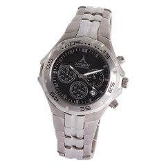   ASTRON 5197-1 férfi karóra, chronograph, ezüst színű nemesacél tok, ezüst színű nemesacél csat, fekete számlap, keményített ásványüveg, quartz szerkezet, 50 m (5 ATM) vízállóság