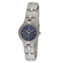 ASTRON 5261-1 női karóra, ékszeróra, szürke színű ALUMÍNIUM tok, ezüst színű ALUMÍNIUM csat, kék számlap, keményített ásványüveg, quartz szerkezet, cseppmentes vízállóság