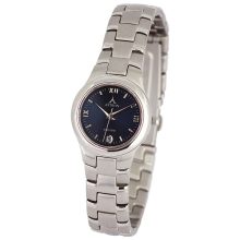 ASTRON 5267-2 divatos női karóra, ezüst színű nemesacél tok, ezüst színű nemesacél csat, római számos kék számlap, zafírüveg, quartz szerkezet, cseppmentes vízállóság