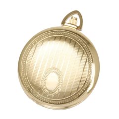   Astron zsebóra, arany színű tok és lánc, fehér számlap, római számok