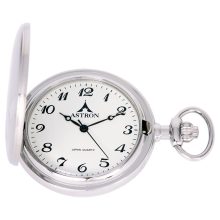 Astron férfi zsebóra, quartz, ezüst színű fémtok, fehér / arab számos számlap