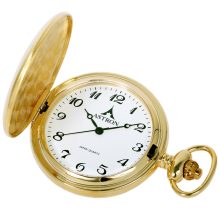 Astron férfi zsebóra, quartz, arany színű fémtok, fehér színű / arab számos számlap