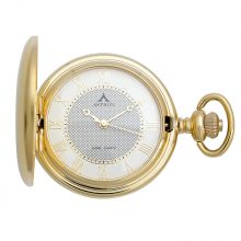 Astron férfi zsebóra, quartz, arany színű fémtok, fehér / ezüst színű számlap