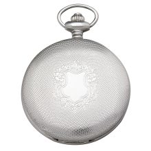 Astron férfi zsebóra, mechanikus, ezüst színű fémtok, fehér / római számos számlap