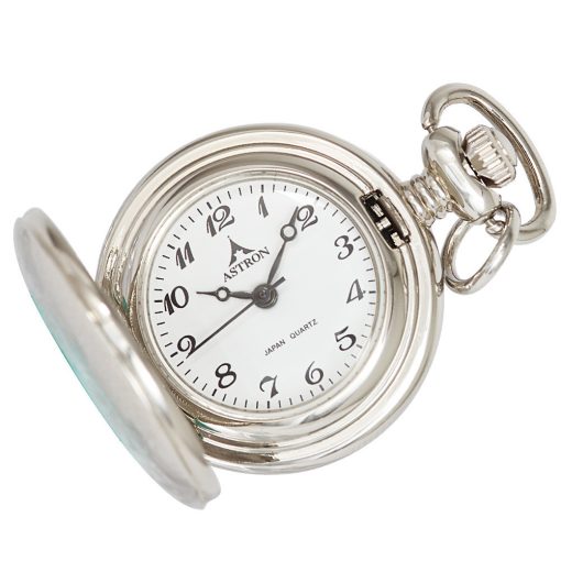 Astron női nyakláncóra, quartz, ezüst színű tok (mintázott), arab számos, 26 mm