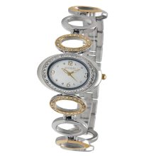 ASTRON 5500-7 női karóra, ékszeróra, bicolor nemesacél tok, bicolor nemesacél csat, fehér számlap, keményített ásványüveg, quartz szerkezet, cseppmentes vízállóság