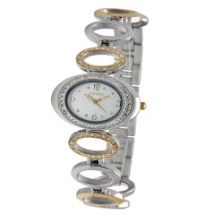   ASTRON 5500-7 női karóra, ékszeróra, bicolor nemesacél tok, bicolor nemesacél csat, fehér számlap, keményített ásványüveg, quartz szerkezet, cseppmentes vízállóság