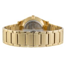 ASTRON 5512-8 elegáns férfi karóra, multifunkciós, arany színű nemesacél tok, arany színű nemesacél csat, fehér számlap, zafírüveg, multifunkciós quartz szerkezet, cseppmentes vízállóság