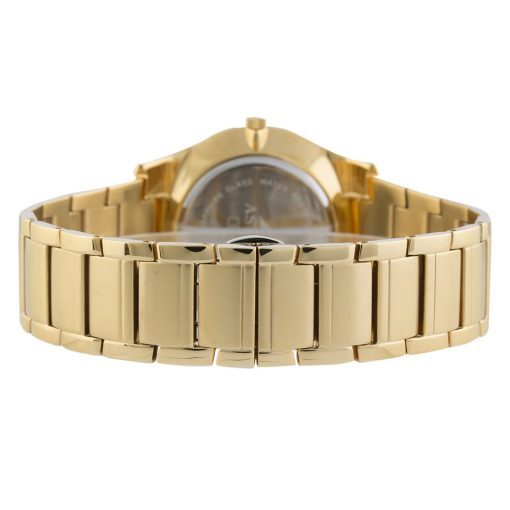 ASTRON 5512-8 elegáns férfi karóra, multifunkciós, arany színű nemesacél tok, arany színű nemesacél csat, fehér számlap, zafírüveg, multifunkciós quartz szerkezet, cseppmentes vízállóság