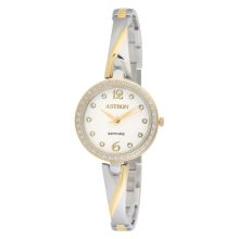 ASTRON 5514-8 női karóra, ékszeróra, bicolor nemesacél tok, bicolor nemesacél csat, fehér számlap, zafírüveg, quartz szerkezet, cseppmentes vízállóság