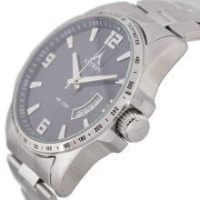 ASTRON 5517-2 férfi karóra, ezüst színű nemesacél tok, ezüst színű nemesacél csat, kék számlap, keményített ásványüveg, quartz szerkezet, 100 m (10 ATM) vízállóság