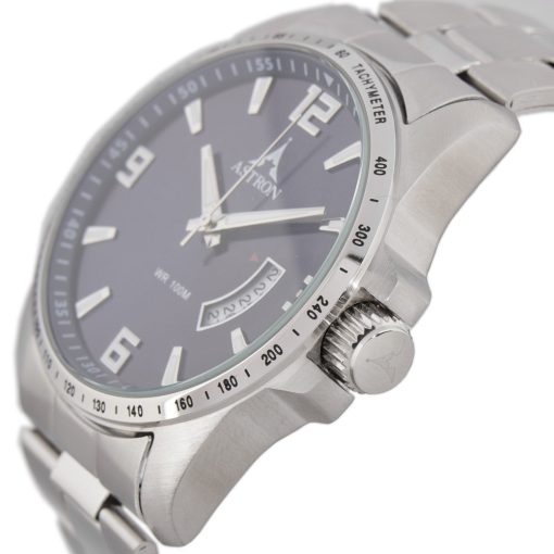 ASTRON 5517-2 férfi karóra, ezüst színű nemesacél tok, ezüst színű nemesacél csat, kék számlap, keményített ásványüveg, quartz szerkezet, 100 m (10 ATM) vízállóság