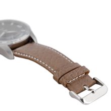 ASTRON 5519-5 férfi karóra, ezüst színű nemesacél tok, barna bőrszíj, barna számlap, keményített ásványüveg, quartz szerkezet, 100 m (10 ATM) vízállóság