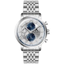 ASTRON 5520-2 férfi karóra, multifunkciós, ezüst színű nemesacél tok, ezüst színű nemesacél csat, ezüst színű számlap, keményített ásványüveg, quartz szerkezet, 50 m (5 ATM) vízállóság