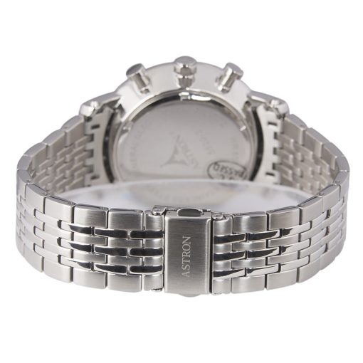 ASTRON 5520-2 férfi karóra, multifunkciós, ezüst színű nemesacél tok, ezüst színű nemesacél csat, ezüst színű számlap, keményített ásványüveg, quartz szerkezet, 50 m (5 ATM) vízállóság