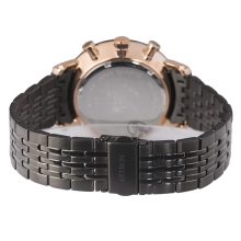 ASTRON 5520-4 férfi karóra, multifunkciós, fekete és rózsaarany színű nemesacél tok, nemesacél csat, fekete színű számlap, quartz szerkezet, 50 m (5 ATM) vízállóság