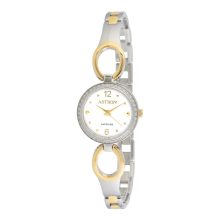 ASTRON 5529-5 női karóra, ékszeróra, bicolor nemesacél tok, bicolor nemesacél csat, fehér számlap, zafírüveg, quartz szerkezet, cseppmentes vízállóság