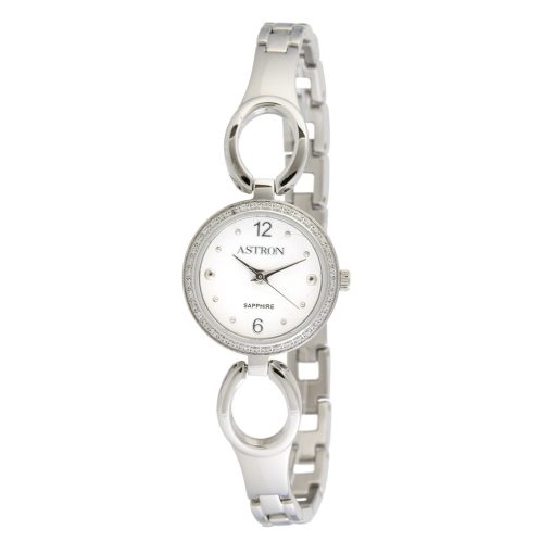 ASTRON 5529-7 női karóra, ezüst színű nemesacél tok, ezüst színű nemesacél csat, fehér számlap, zafír, quartz szerkezet, cseppmentes vízállóság