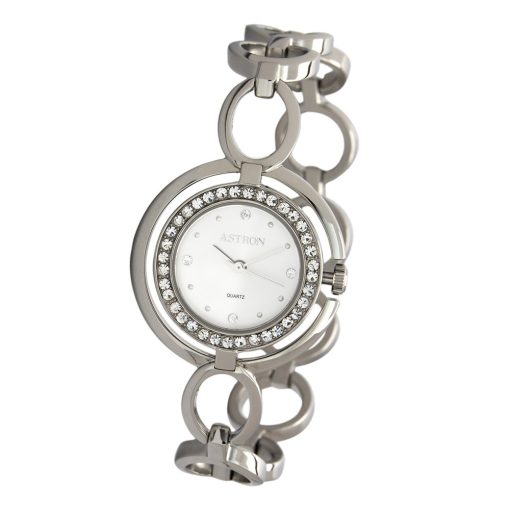 ASTRON 5539-7 női karóra, ezüst színű nemesacél tok, ezüst színű nemesacél csat, ezüst színű számlap, keményített ásványüveg, quartz szerkezet, cseppmentes vízállóság
