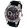 ASTRON 5541-1 extravagáns férfi karóra, ezüst színű nemesacél tok, fekete szilikon szíj, fekete számlap, keményített ásványüveg, chronograph quartz szerkezet, 50 m (5 ATM) vízállóság