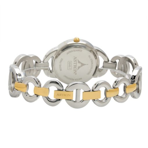 ASTRON 5545-7 női karóra, bicolor színű nemesacél tok, bicolor nemesacél csat, fehér számlap, keményített ásványüveg, quartz szerkezet, cseppmentes vízállóság
