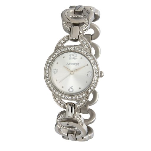 ASTRON 5545-8 női karóra, ezüst színű nemesacél tok, ezüst színű nemesacél csat, ezüst színű számlap, keményített ásványüveg, quartz szerkezet, cseppmentes vízállóság
