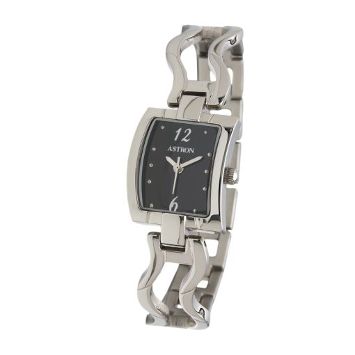 ASTRON 5547-1 női karóra, ezüst színű nemesacél tok, ezüst színű nemesacél csat, fekete számlap, keményített ásványüveg, quartz szerkezet, cseppmentes vízállóság