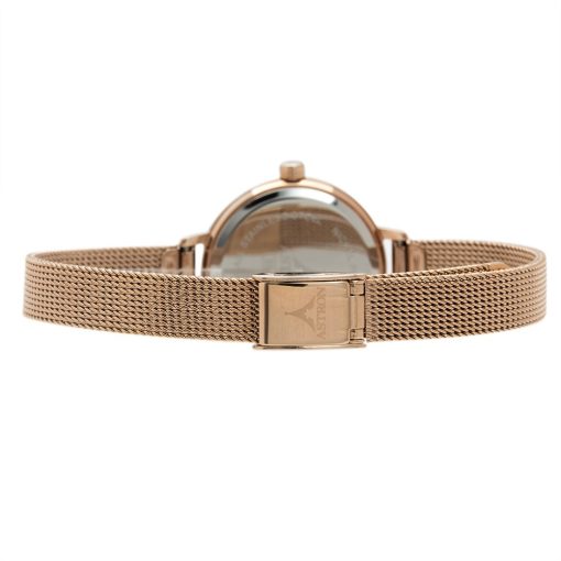 ASTRON 5549-0 női karóra, rózsaarany színű nemesacél tok, rózsaarany színű nemesacél csat, fehér számlap, keményített ásványüveg, quartz szerkezet, 50 m (5 ATM) vízállóság