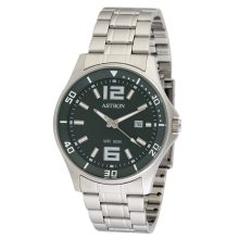 ASTRON 5558-3 férfi karóra, ezüst színű nemesacél tok, ezüst színű nemesacél csat, zöld számlap, keményített ásványüveg, quartz szerkezet, 50 m (5 ATM) vízállóság