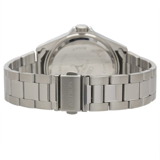 ASTRON 5559-1 férfi karóra, ezüst színű nemesacél tok, ezüst színű nemesacél csat, fekete számlap, keményített ásványüveg, quartz szerkezet, 50 m (5 ATM) vízállóság