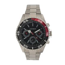 ASTRON 5560-1 férfi karóra, ezüst színű nemesacél tok, ezüst színű nemesacél csat, fekete számlap, keményített ásványüveg, multifunkciós quartz szerkezet, 50 m (5 ATM) vízállóság