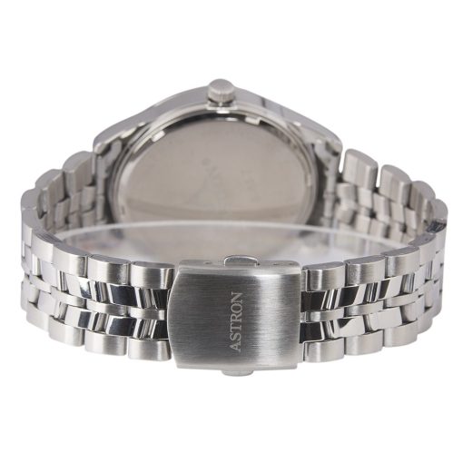 ASTRON 5563-7 férfi karóra, ezüst színű nemesacél tok, ezüst színű nemesacél csat, ezüst színű számlap, keményített ásványüveg, quartz szerkezet, 50 m (5 ATM) vízállóság