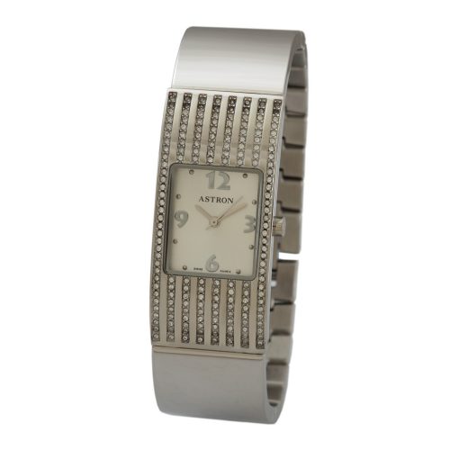 ASTRON 5635-8 női karóra, ezüst színű nemesacél tok, ezüst színű nemesacél csat, fehér számlap, keményített ásványüveg, quartz szerkezet, cseppmentes vízállóság