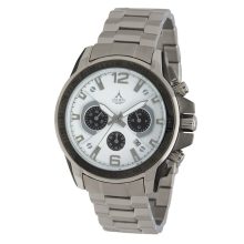 ASTRON 5652-7 férfi karóra, chronograph, ezüst színű nemesacél tok, ezüst színű nemesacél csat, fehér számlap, keményített ásványüveg, quartz szerkezet, 50 m (5 ATM) vízállóság