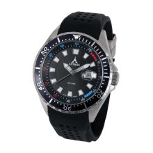 ASTRON 5657-1 férfi karóra, ezüst színű nemesacél tok, fekete szilikon szíj, fekete számlap, keményített ásványüveg, quartz szerkezet, 50 m (5 ATM) vízállóság