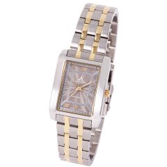   ASTRON 5660-8 női karóra, ezüst színű nemesacél tok, bicolor nemesacél csat, szürke számlap, keményített ásványüveg, quartz szerkezet, cseppmentes vízállóság