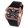ASTRON 5698-0 férfi karóra, rózsaarany színű nemesacél tok, fekete bőrszíj, fekete számlap, keményített ásványüveg, quartz szerkezet, 50 m (5 ATM) vízállóság