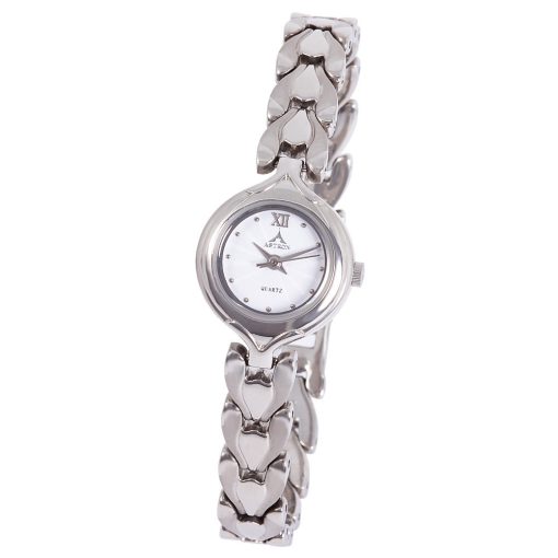 ASTRON 5701-7 női karóra, ezüst színű nemesacél tok, ezüst színű nemesacél csat, fehér számlap, keményített ásványüveg, quartz szerkezet, cseppmentes vízállóság