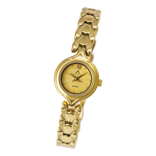 ASTRON 5701-9 női karóra, arany színű nemesacél tok, arany színű fémcsat, pezsgőszínű számlap, keményített ásványüveg, quartz szerkezet, cseppmentes vízállóság