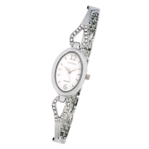 ASTRON 5747-7 női karóra, ezüst színű fém tok, ezüst színű fémcsat, fehér számlap, keményített ásványüveg, quartz szerkezet, cseppmentes vízállóság